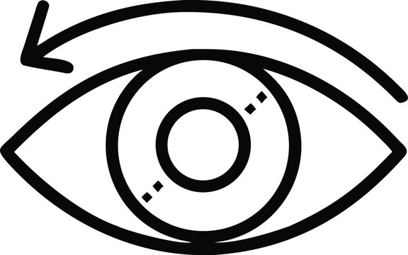 eye view icon line art vector