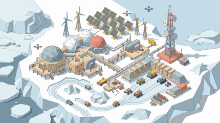 Arctic Research Station with Renewable Energy Sources. © Tomo