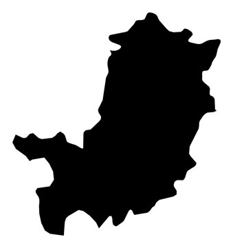 A contour map of Florence. Italian province silhouette