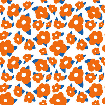 Blobby Daisies Seamless Pattern 4