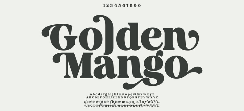 Elegant Font Uppercase Lowercase and Number. Classic Lettering Minimal Fashion Designs. Typography modern serif fonts regular decorative vintage vector illustration | Black Mantis Font Variation