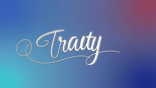 Animated text reveal treaty
