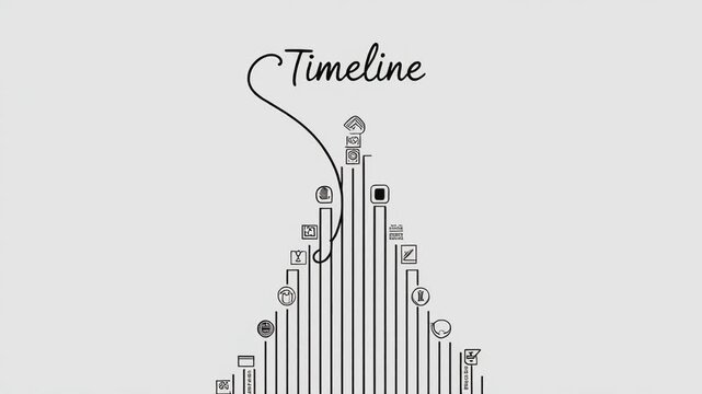 Animated Timeline Infographic with Icons