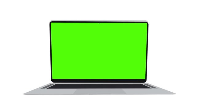 Laptop with Green Screen
