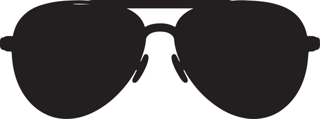 Black aviator sunglasses silhouette also transparent background, black sunglasses eyewear © mHs