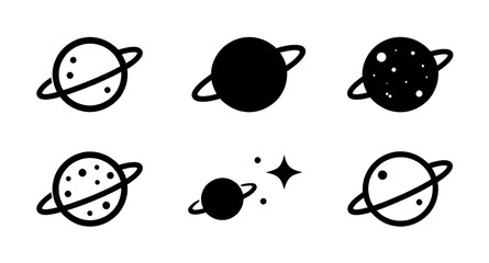 cosmos, planet, ringed, space, minimalist, vector, astronomy, saturn, orbit, celestial, galaxy, universe, icon, futuristic, illustration, isolated, science © zpixel