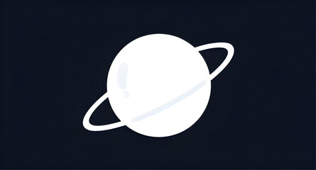 vector, planet, ringed, space, minimalist, cosmos, astronomy, saturn, orbit, celestial, galaxy, universe, icon, futuristic, illustration, isolated, science © zpixel