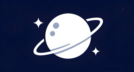 space, planet, ringed, minimalist, vector, cosmos, astronomy, saturn, orbit, celestial, galaxy, universe, icon, futuristic, illustration, isolated, science © zpixel