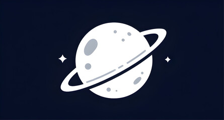 space, planet, ringed, minimalist, vector, cosmos, astronomy, saturn, orbit, celestial, galaxy, universe, icon, futuristic, illustration, isolated, science © zpixel