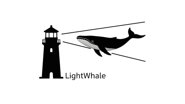 Creative logo design featuring a lighthouse and whale for maritime business venture