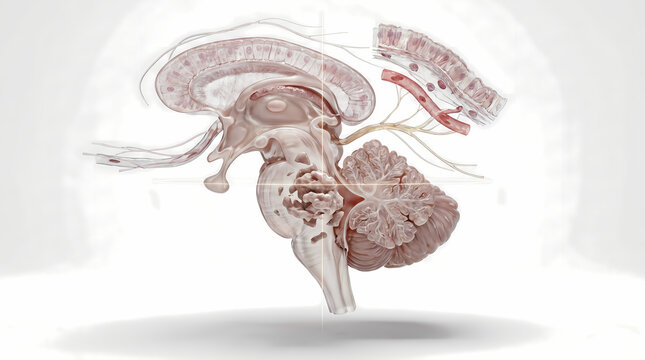 Sagittal View Of Human Brain Anatomy