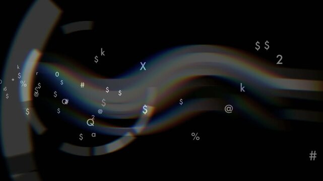 光と文字の背景黒１