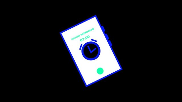 Good Morning Wake Up Smartphone and Display Digital Alarm Mobile Background