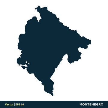 Montenegro - Europe Countries Map Vector Icon Template Illustration Design. Vector EPS 10.