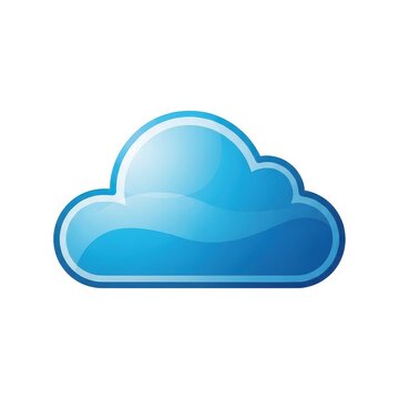 Blue cloud icon with gradient shading