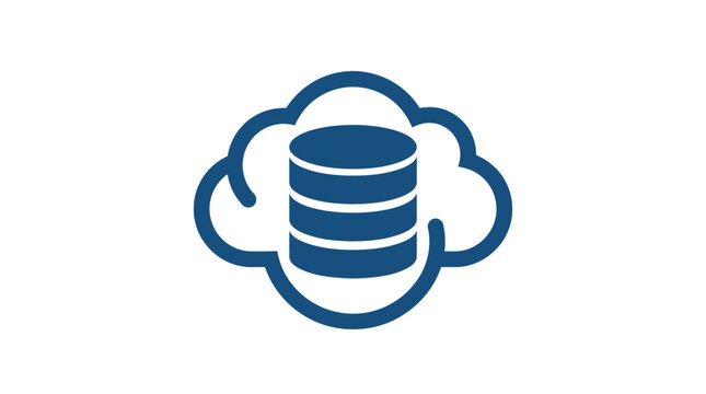 Cloud Database Storage Server Icon.