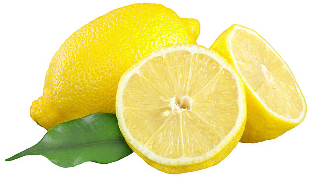 Lemons cut in half slices.