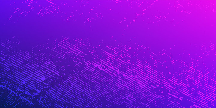 Purple and pink neon gradient background with a distressed halftone grunge texture benner poster