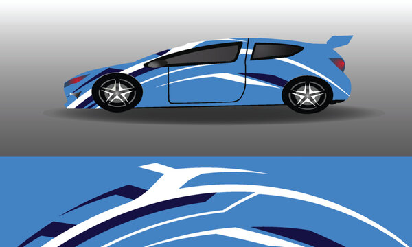 Sport car racing wrap design. vector design. abstract Racing graphic vector for sport car wrap design