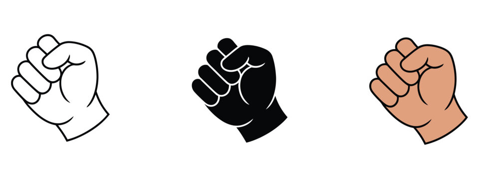 Knock icon with human hand performing knocking gesture and impact lines for door alert and entry request sign, vector