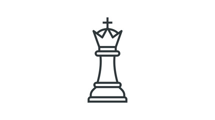 Fototapeta premium Detailed drawing of chess queen piece.