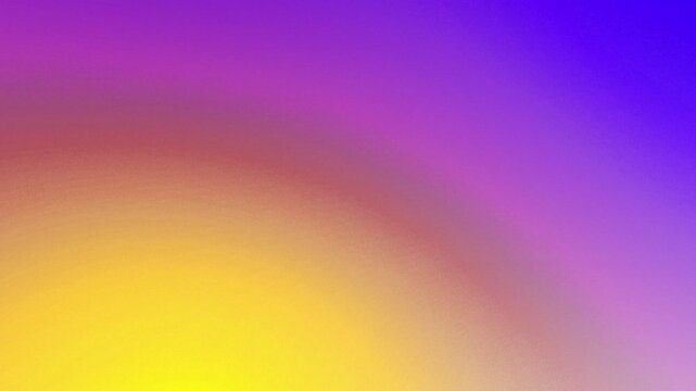 Vibrant Gradient Blend: A smooth transition of vibrant colors, blending yellow, orange, pink, purple, and blue, creates an abstract and energetic background.