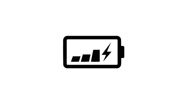 Battery icon with charging symbol.