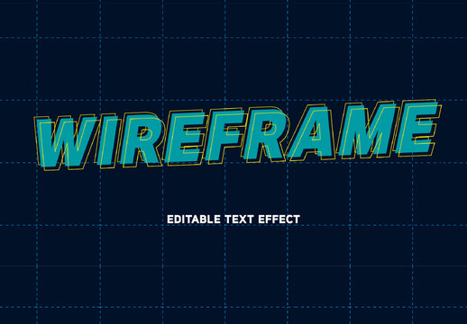 Wireframe Text Effect