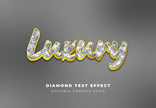 Diamond Script Text Effect