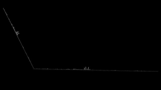 audio frequency waveform animation on transparent background, minimal music sound wave icon animation....