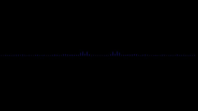 audio frequency waveform animation on transparent background, minimal music sound wave icon animation....