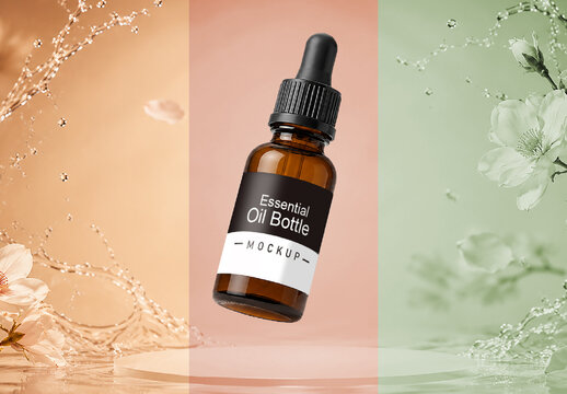 Essential Oil Bottle Mockup