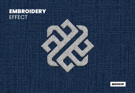 Embroidery Effect Mockup