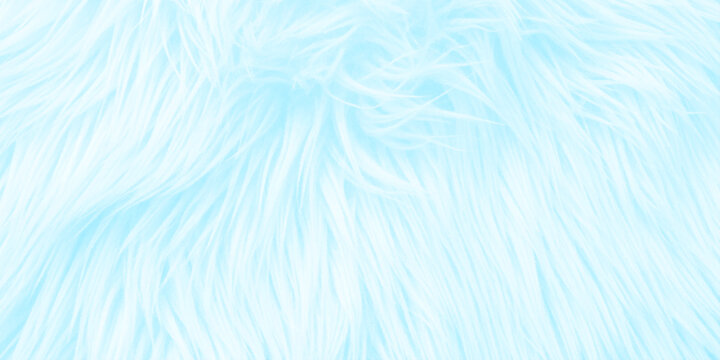 Soft light blue fur texture background, Close-up view of fluffy material