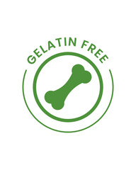 GELATIN FREE green logo vector SVG © AH 