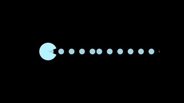 animated circle eat dot loader for loading animation video
