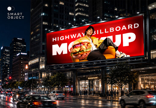 Highway Billboard Mockup