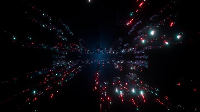 Sci-fi 3d render futuristic technology background animation 4k seamless looping backdrop
