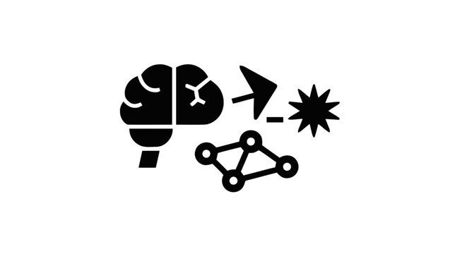 Brain with molecular structure and explosion.