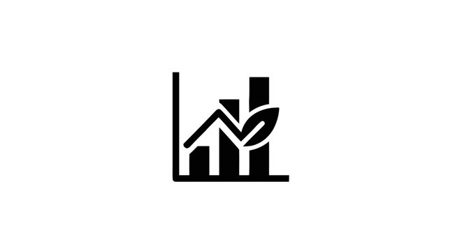Eco Friendly Bar Graph Icon Design.