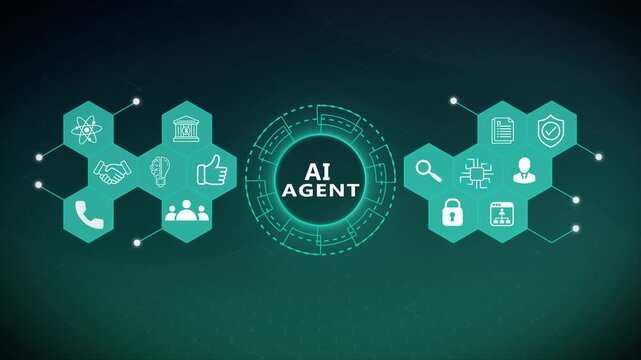 AI Agent Automation Interface with Intelligent Digital Workflow and Smart Technology Connectivity 4k visuals
