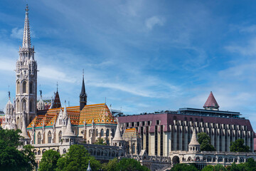 Obraz premium Budapest - Ungheria - La Chiesa di Mattia e il Bastione dei Pescatori