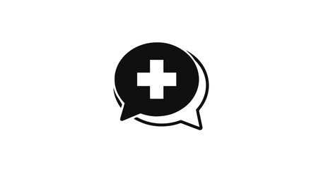 Fototapeta premium Medical Chat Symbol Icon Design.