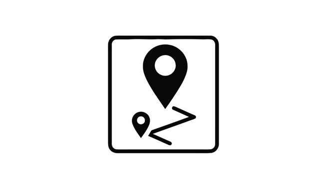 Navigation Map Location Pin Icon.