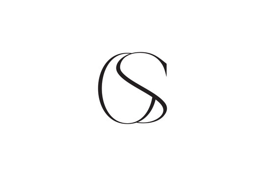 Elegant CS Monogram Logo, Intertwined Serif Letters with Smooth Curves for Modern Premium Brand Identity