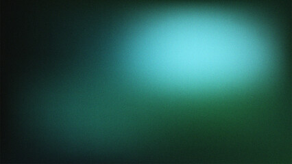 Fototapeta premium Dark teal blue abstract background with grainy texture and soft light spot