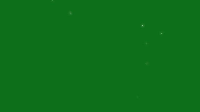 4k sparkling fairy dust trail animation with glittering star particles, twinkling white bokeh lights, curved magic doodle lines and glowing shimmer transition effect on green screen
