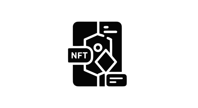 NFT Non Fungible Token Digital Art.