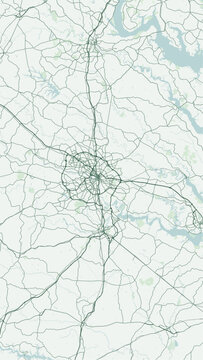 Modern minimalist vector map of Richmond, Virginia, USA. High-quality scalable illustration of Richmond city grid, James River curves for posters and design.