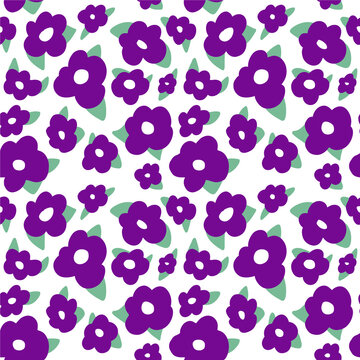 Blobby Daisies Seamless Pattern 5